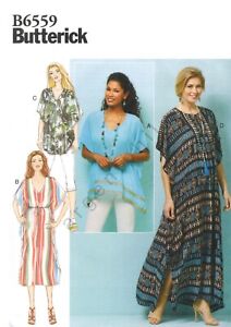 Butterick 6559  Misses' Top Tunic Caftan  MuuMuu Housedress Retro Sewing Pattern