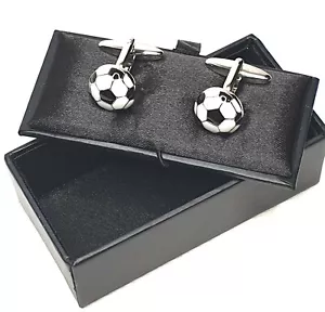 NEU Harvey Makin rhodiniert Fußball Manschetten Herren Papa Opa Bräutigam - Bild 1 von 4
