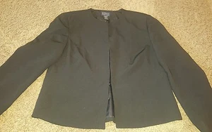 Blazer chaqueta de carrera forrada para mujer Andrea Viccaro talla 6 negro poliéster usado en excelente estado - Imagen 1 de 5
