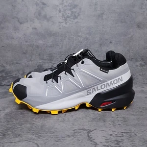 SALOMON Speedcross 5 GTX Gore-Tex Trail Running Shoes Mens 12.5 Grey Black Nby - Picture 1 of 5