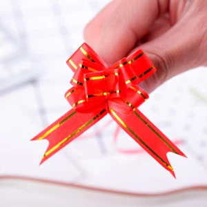 4cm small red Pull bows Wedding xmas Decoration Xmas Gift Wrap party Floristry  - Picture 1 of 8