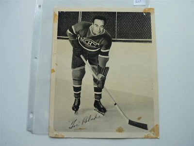 VINTAGE 1945/54 QUACKER OAT ORIGINAL HOCKEY PHOTO MONTREAL TOE BLAKE  NO61 - Image 1 of 3