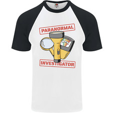 Paranormal Activity Investigator Halloween Mens S/S Baseball T-Shirt