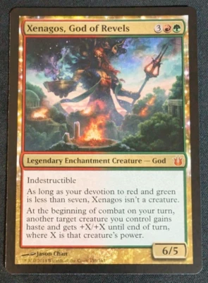 Magic The Gathering XENAGOS GOD OF REVELS - Born of the Gods - Mythic - NM MTG - Image 1 of 2