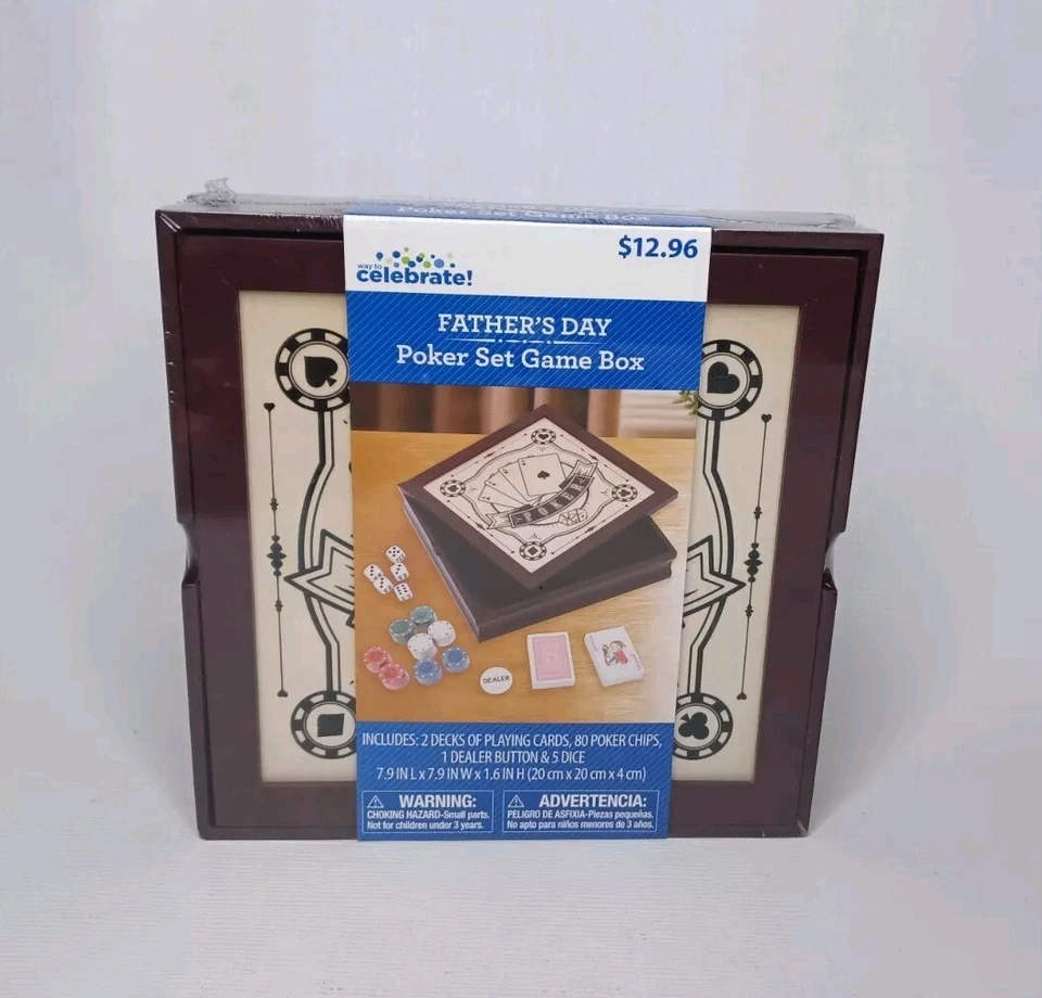 Fathers Day Poker Set Game Box