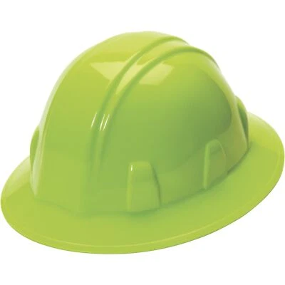 Защитная каска серии SL с полями 4-точечная подвеска с храповиком высокая видимость лайм - Изображение 1 из 4