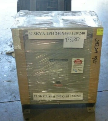 NUEVO MGM monofásico 37,5 KVA transformador seco 240x480 120/240 voltios HS37C3B2SH Foto 1 de 4