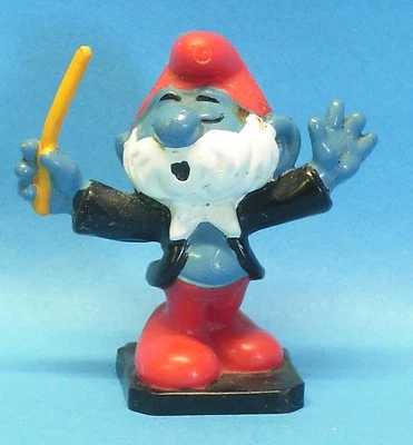 20092 PAPA DIRIGENT Schlumpf : Nr. 10 Material dunkles rot SCHLEICH HK - Bild 1 von 2