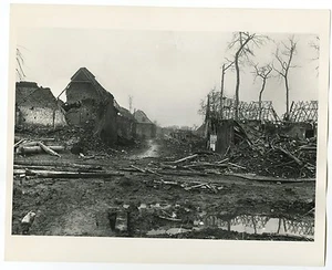 Historic France - Vintage 8x10 Publication Photograph - WWI Ruins of Thilloy - Picture 1 of 2