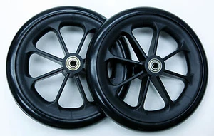 Piezas para silla de ruedas Medline Excel 3000 8" rueda delantera C81B-SP8 2 piezas demostración usada - Imagen 1 de 3