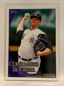 #621 Aaron Cook Colorado Rockies 2010 Topps Baseball Card - Picture 1 of 2