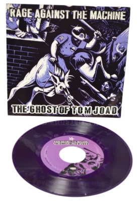 RAGE AGAINST THE MACHINE The Ghost of Tom Joad & Vietnow Purple Vinyl Record 45 - Image 1 of 4