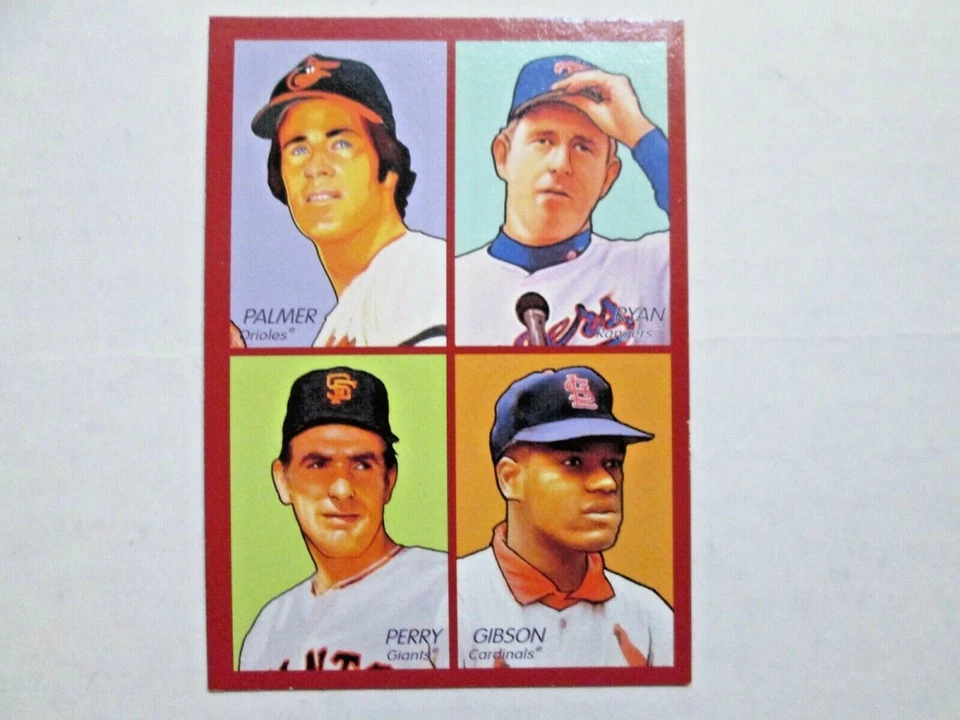 2009 Upper Deck Goudey 4 in 1 Red Border w/Palmer, Ryan, Perry, Gibson Foto 1 de 1