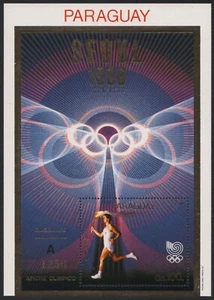 Paraguay 1988 - Mi-Nr. Block 449 a ** - MNH - Gold - Olympia Seoul - Bild 1 von 1