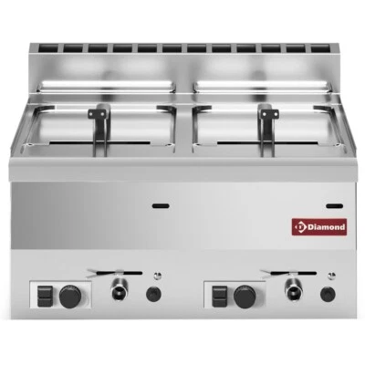 Gastro Profi Gas Fritteuse Friteuse 8 + 8 L 13,5 kW aus Italien TOP NEU - Bild 1 von 3