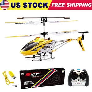 Syma S107G 3.5CH Mini RC Helicopter Metal Remote Control Helicopter Yellow - Picture 1 of 12