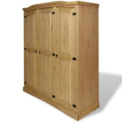 vidaXL Wardrobe Mexican Pine Corona Range 3 Doors - image 1 of 4