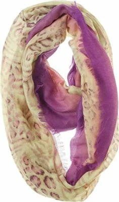 BCBGeneration Leopard Print Loop Scarf, Raspberry, One Size Foto 1 de 2