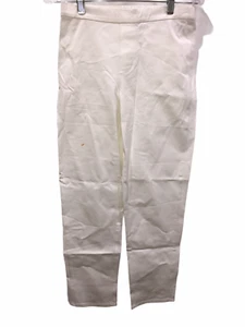 Isaac Mizrahi Women's Regular 24/7 Stretch Solid Ankle Pants White Size 6 - Picture 1 of 2