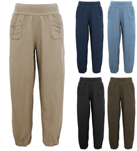 Leinen Hose Damen GR 40 42 44 46 48 50 52 54 Sommerhose Schlupfhose 100% Leinen - Bild 1 von 54