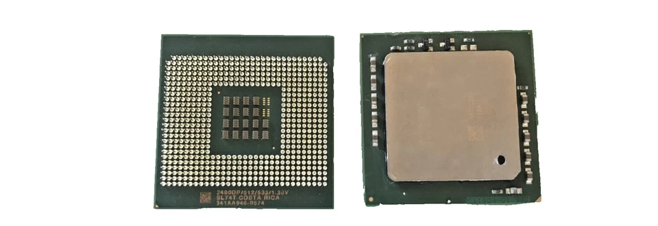 Lot 2 Intel Xeon SL74T 2400DP 2.40GHz/512KB/533MHz FSB Socket 604 CPU Processor - Image 1 of 1