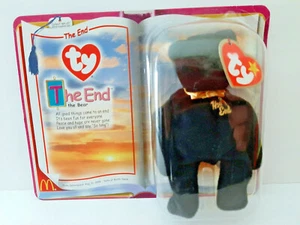 Ty Teenie Beanie Babies Legends Collection "The End" The Cuddly Black Bear - Picture 1 of 3