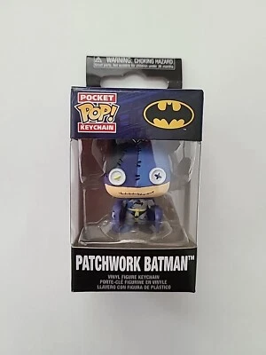 Funko Pocket Pop Llavero DC Comics Patchwork Batman Figura EN MANO Foto 1 de 4