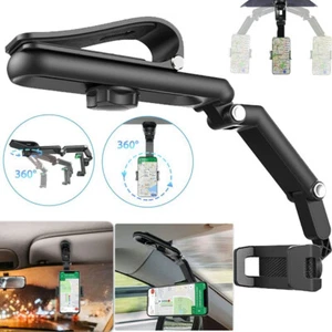 Support Téléphone Voiture Rotation 360° Universel Support Pare Soleil Support Berceau Clip Réglable - Photo 1 sur 13