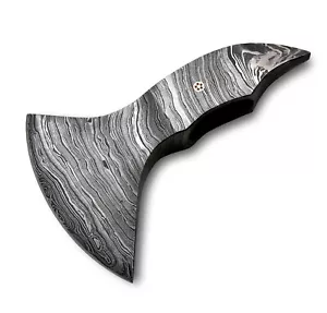 Custom Hand Forged Damascus Steel Tomahawk - Hatche Viking Axe Head (AX251-A) - Picture 1 of 5