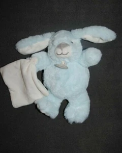 Plush BABYNAT BABY'NAT BN0301 blanket rabbit blue mint handkerchief white fur - Picture 1 of 2