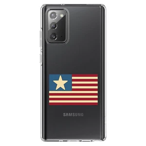 Clear Case for Galaxy Note USA Single Star Flag Red White & Blue - Picture 1 of 7