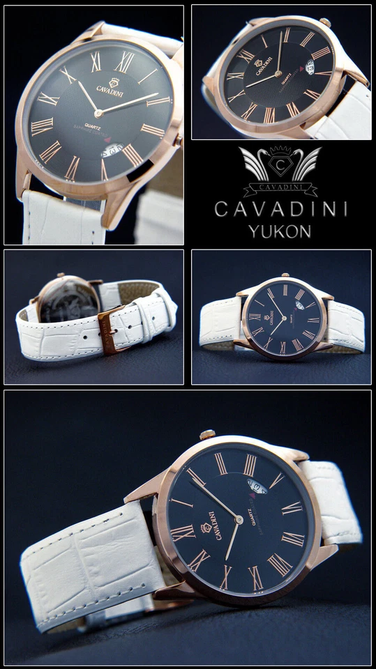 Cavadini Classic Moments Unisex Watch Stainless Steel Rose Gold-Plated CV-12K120 - Image 1 of 1