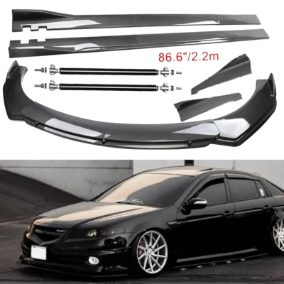 Carbon Fiber Front Bumper Lip Spoiler Splitters Body Kit For Acura TL Foto 1 de 4