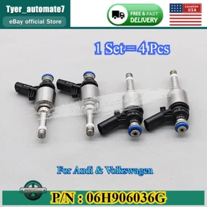 Set of 4Pcs Fuel Injectors For VW GTI AUDI A3 A4 A5 Q5 2.0TSI 06H906036G - Picture 1 of 8