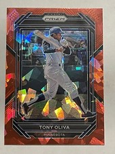 2023 Panini Prizm Red Cracked Ice Tony Oliva Minnesota #191