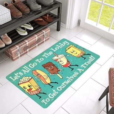 Vintage Style "Let's All Go To The Lobby" Door Mat Rug Mat Indoor Outdoor Decor - Image 1 of 4