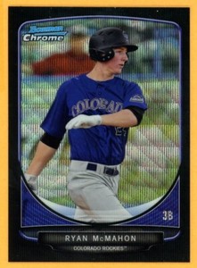 RYAN MCMAHON 2013 Bowman Chrome Draft Black Wave Refractor Rookie RC #BDPP31