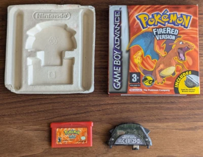 GameBoy Advance Pokemon FireRed, Fire Red Game Boy, boxed. wireless adapter - Image 1 of 4