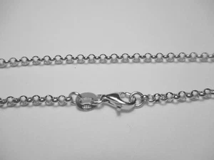 Catena rolò mm 2,3 VERO argento 925 da cm 40 a cm120 Top qualità prezzo. NEGOZIO - Foto 1 di 19