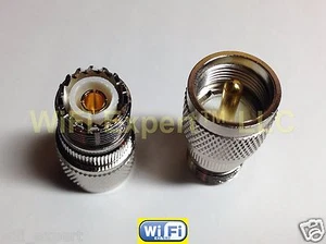 UHF Male plug to UHF Female jack Straight Extension RF Cable Adapter Connector - Picture 1 of 5