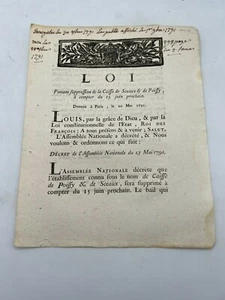 Suppression de la Caisse de Sceaux & de Poissy - 1791 - Picture 1 of 3