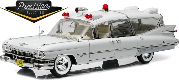 1959 Cadillac Ambulance WHITE  1:18  18004 - Image 1 of 3