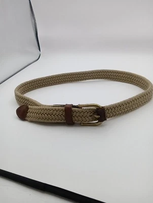 Dockers Hombres Cuero Marrón Algodón Cuerda Trenzado Cinturón 1" Latón Hebilla-Talla 32 Foto 1 de 4