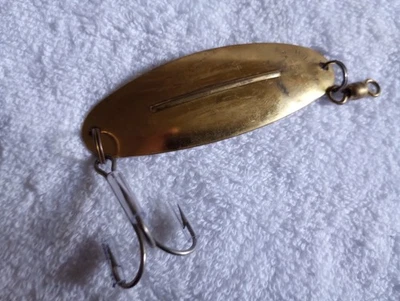 Señuelo de pesca Williams Wabler vintage dorado 4 pulgadas hecho en Canadá Foto 1 de 4