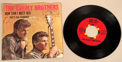 The Everly Brothers, How Can I Meet Her Record VG to VG+, 45 RPM Warner Bros Foto 1 de 2