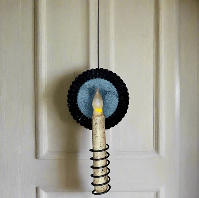 Candelabro Primitivo Colonial Americano Temprano 12" Foto 1 de 3