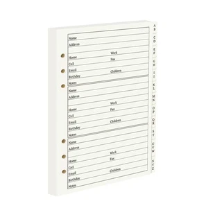 suituts Address Book Refill Pages with Alphabetical Tabs, Large Print 600 Con... - Picture 1 of 6