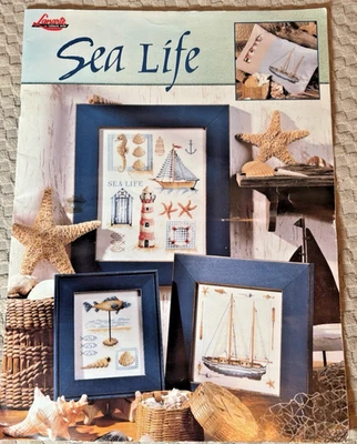Libro de punto de cruz contado Lanarte "Sea Life" 21 páginas cartas de colores y fotos Foto 1 de 3