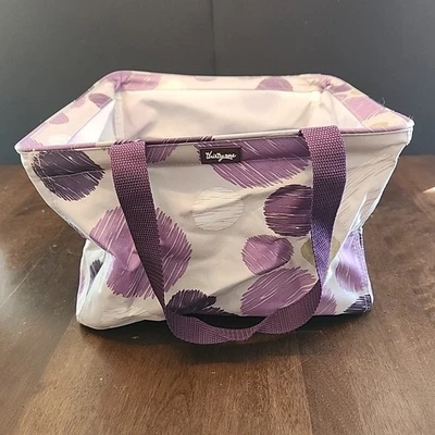 Bolso de Mano Utilitario Cuadrado Thirty-One Punto Esbozado Púrpura Lunares Foto 1 de 4