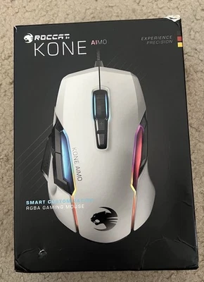 ROCCAT Kone AIMO Remastered Wired PC Gaming Mouse White (ROC11820WE) - Image 1 of 4